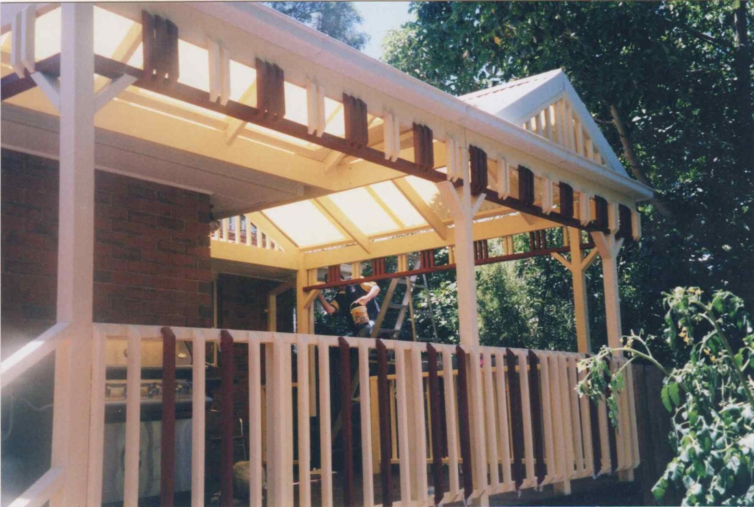 Gabled Roof, Timber Deck, Handrail & Steps by Melbourne Deck Builders, Timber Decking Now - Burwood 2006